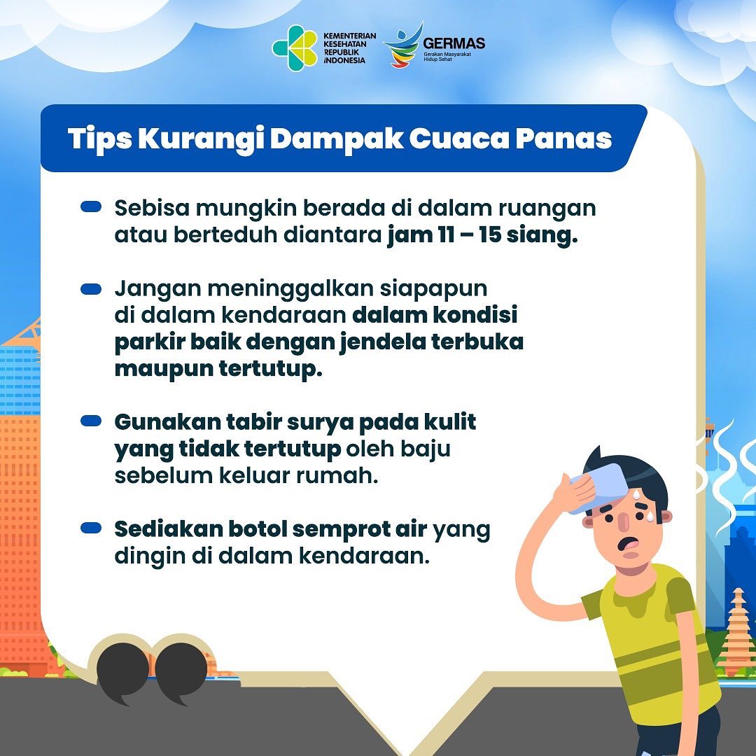 Tips kurangi dampak cuaca panas